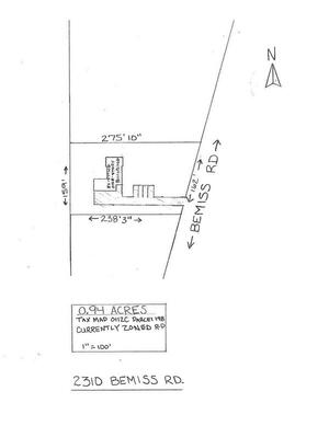 [2310 Bemiss Road sketch map]