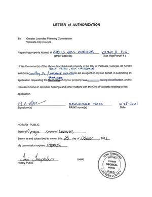 [LETTER of AUTHORIZATION]