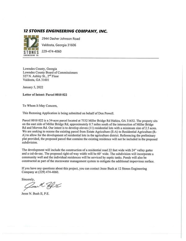 Rezoning request from Jesse N. Bush II on behalf of Don Powell.