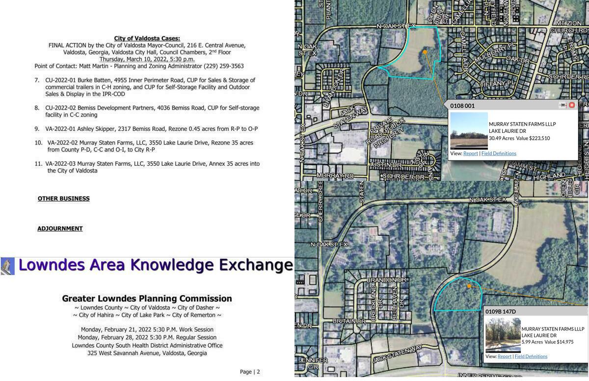 Agenda, Lake Laurie Drive annexation