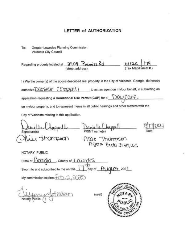 LETTER of AUTHORIZATION