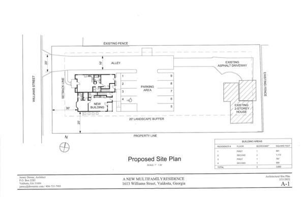 Architectural Site Plan --Jamey Deviat Architect