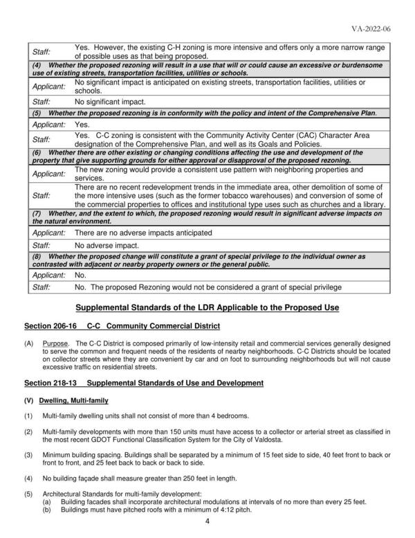 Applicant: No significant impact is anticipated on existing streets, transportation facilities, utilities or