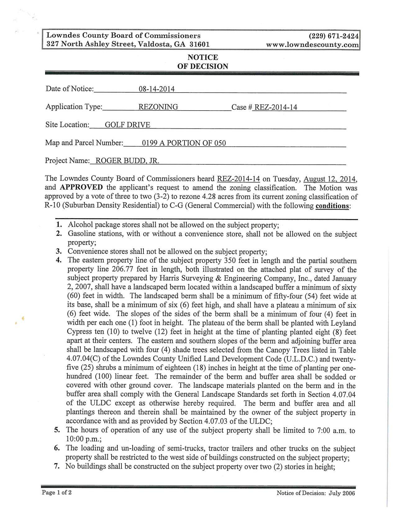 2014 rezoning decision (1 of 2)