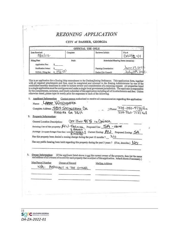 Rezoning Application