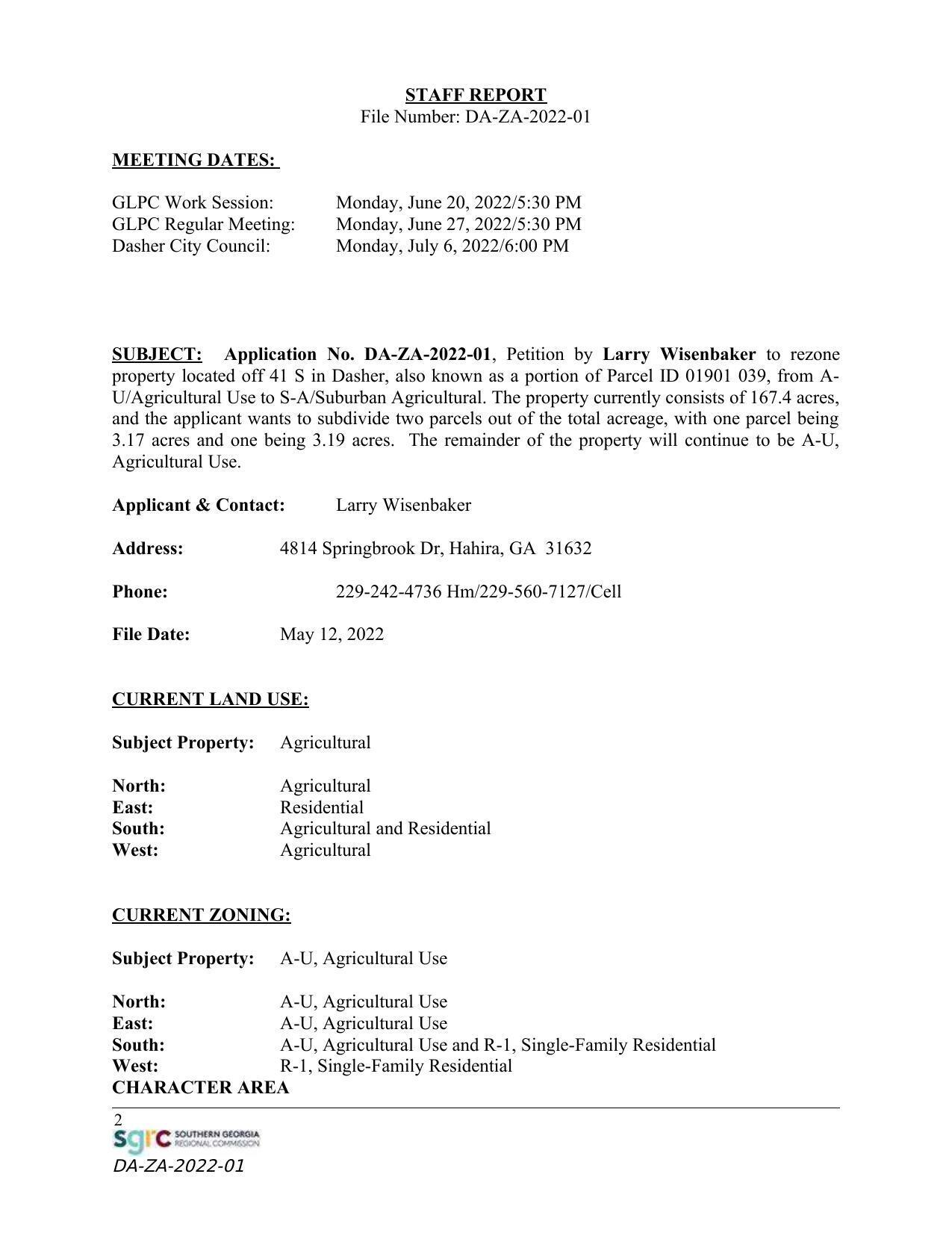 Staff Report