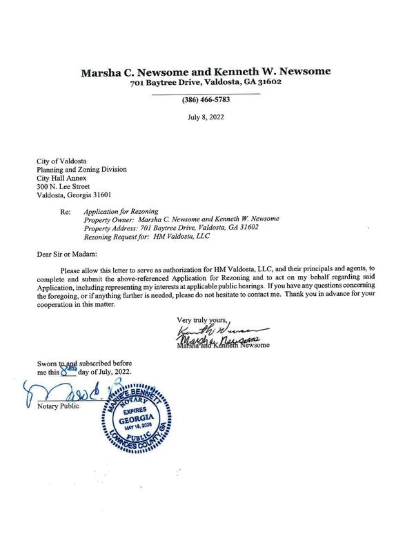 Please allow this letter