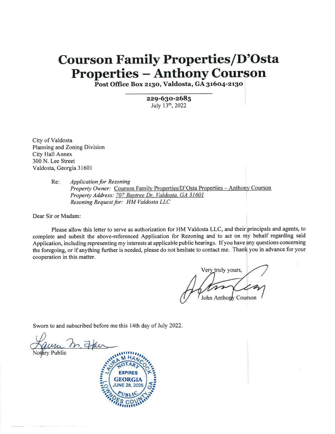 Please allow this letter