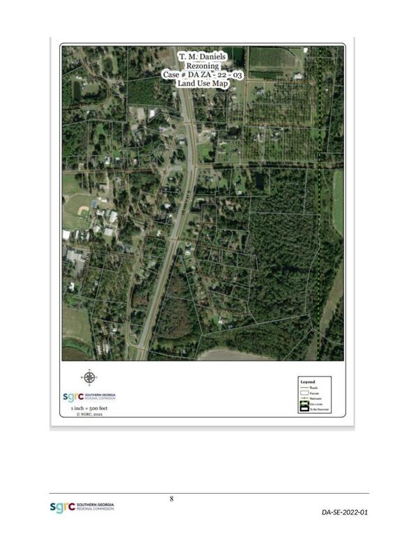 Land Use Map DA-ZA-22-03 T.M. Daniels