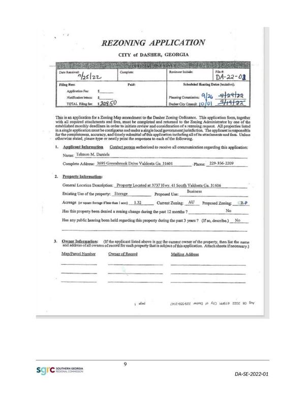 Rezoning Application