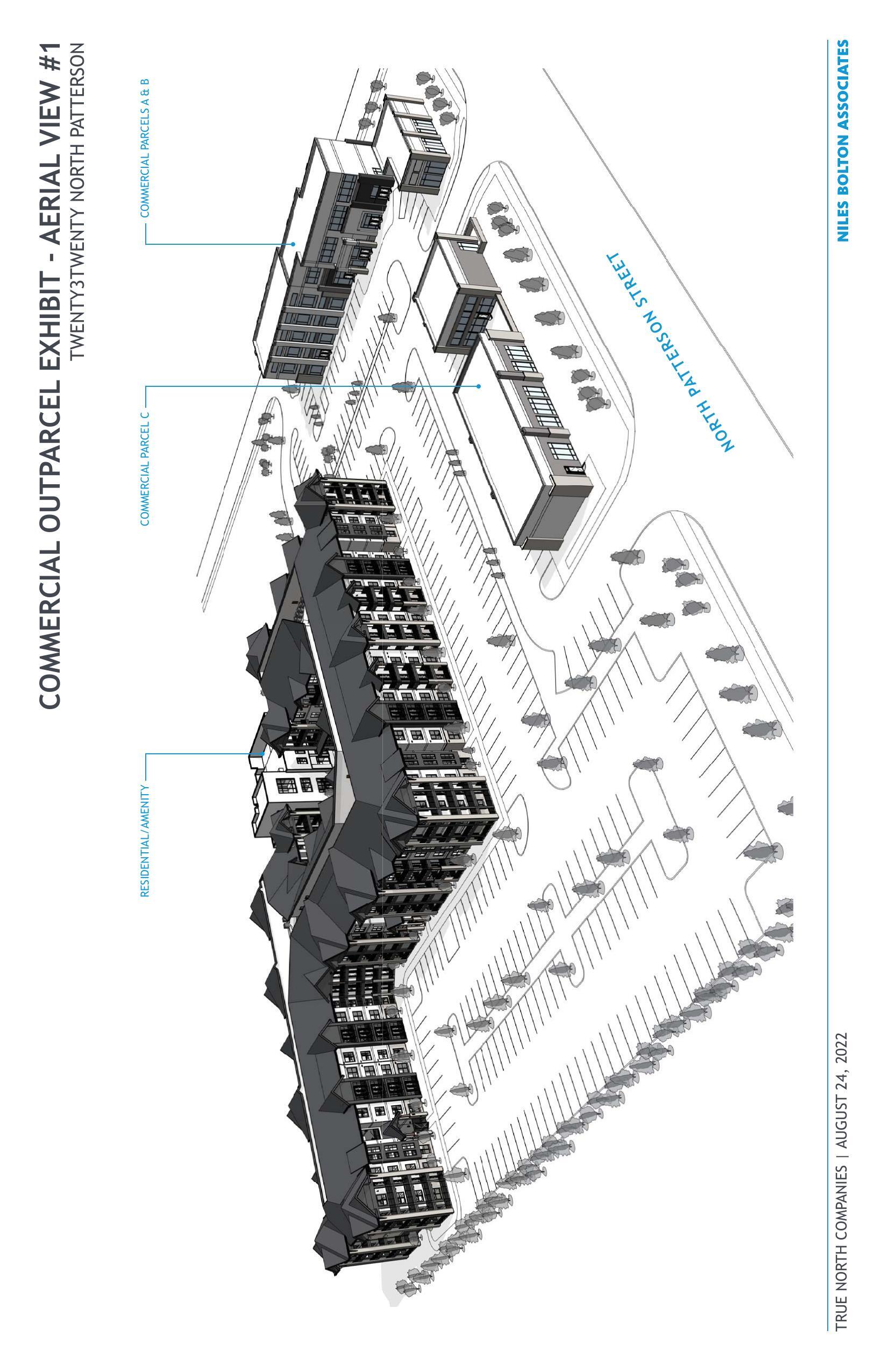 Commercial Outparcel Aerial View Map, North Patterson Street