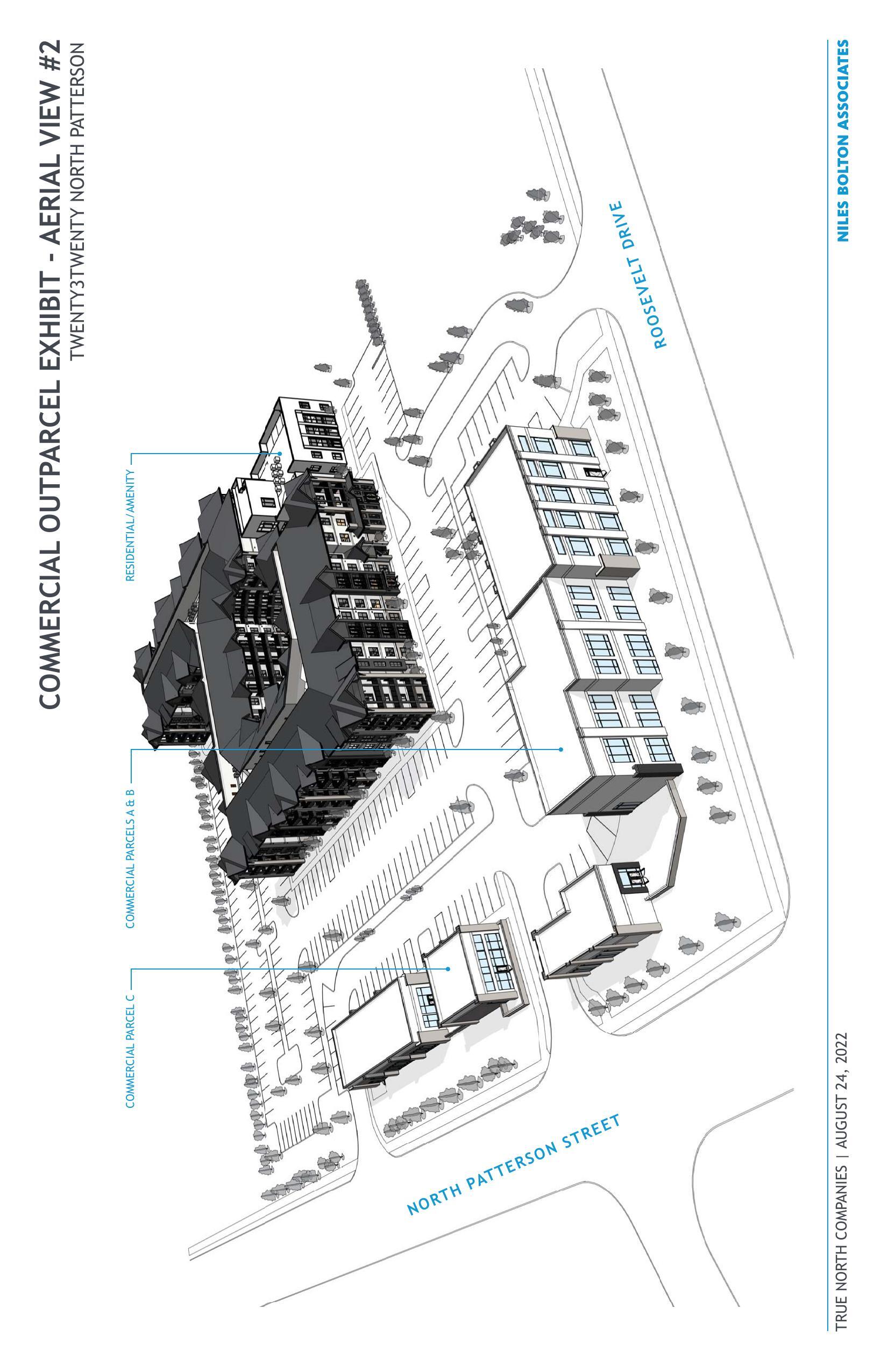 Commercial Outparcel Aerial View Map, Roosevelt Drive