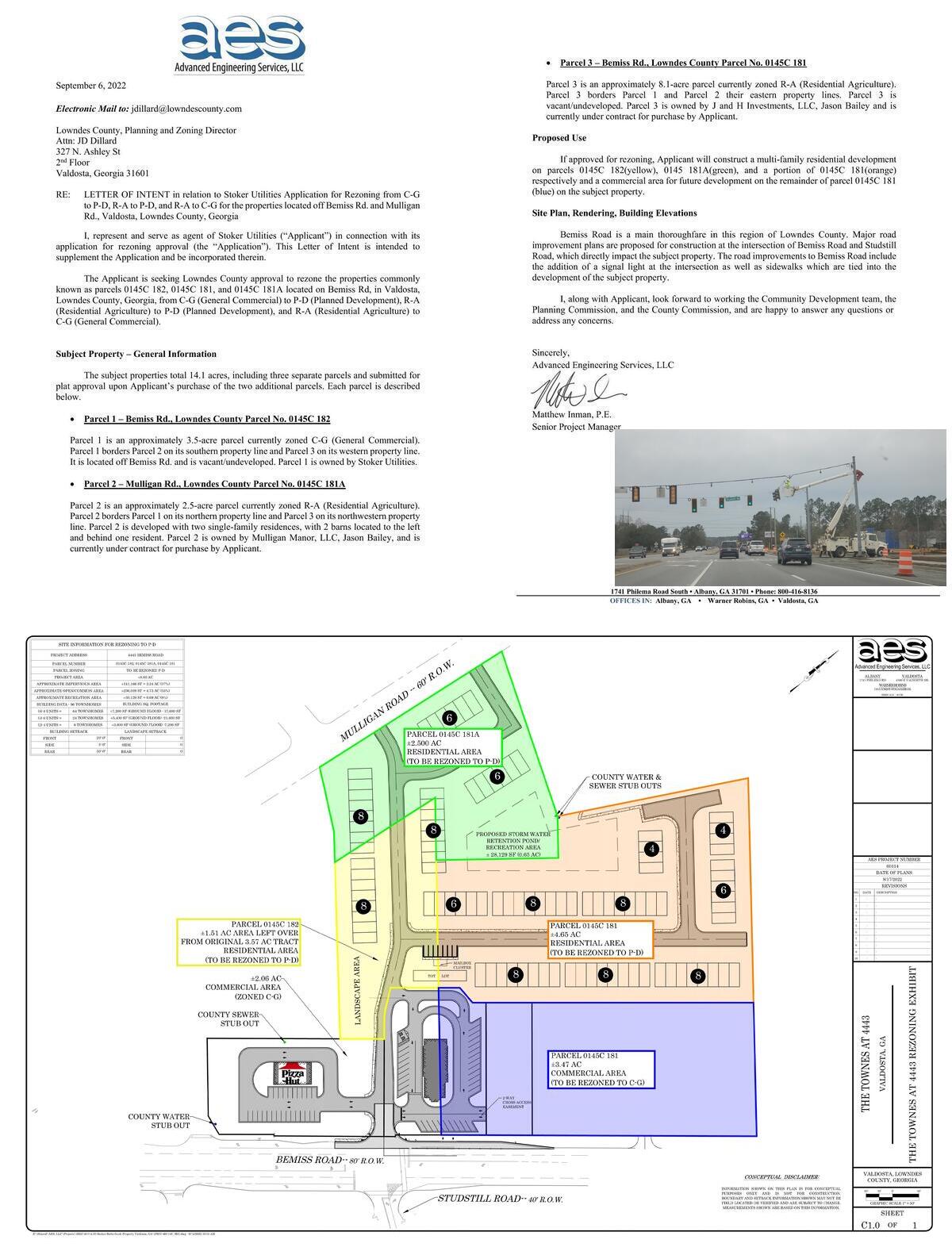 The Towns at 4443 (Bemiss Road @ Studstill Road): letter of intent and Conceptual Plan @ GLPC 2022-09-26