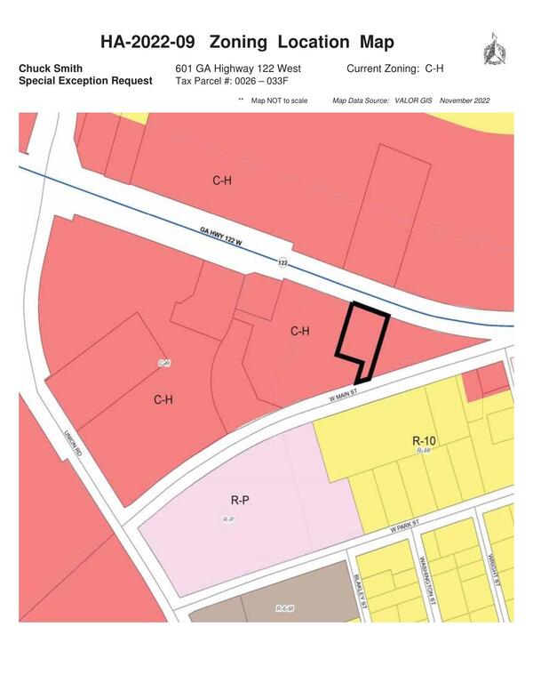 Zoning Location Map