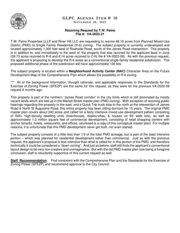 [to develop the R-6 areas as a conventional single-family residential subdivision. This proposed additional phase of the subdivision will have approximately 130 lots.]