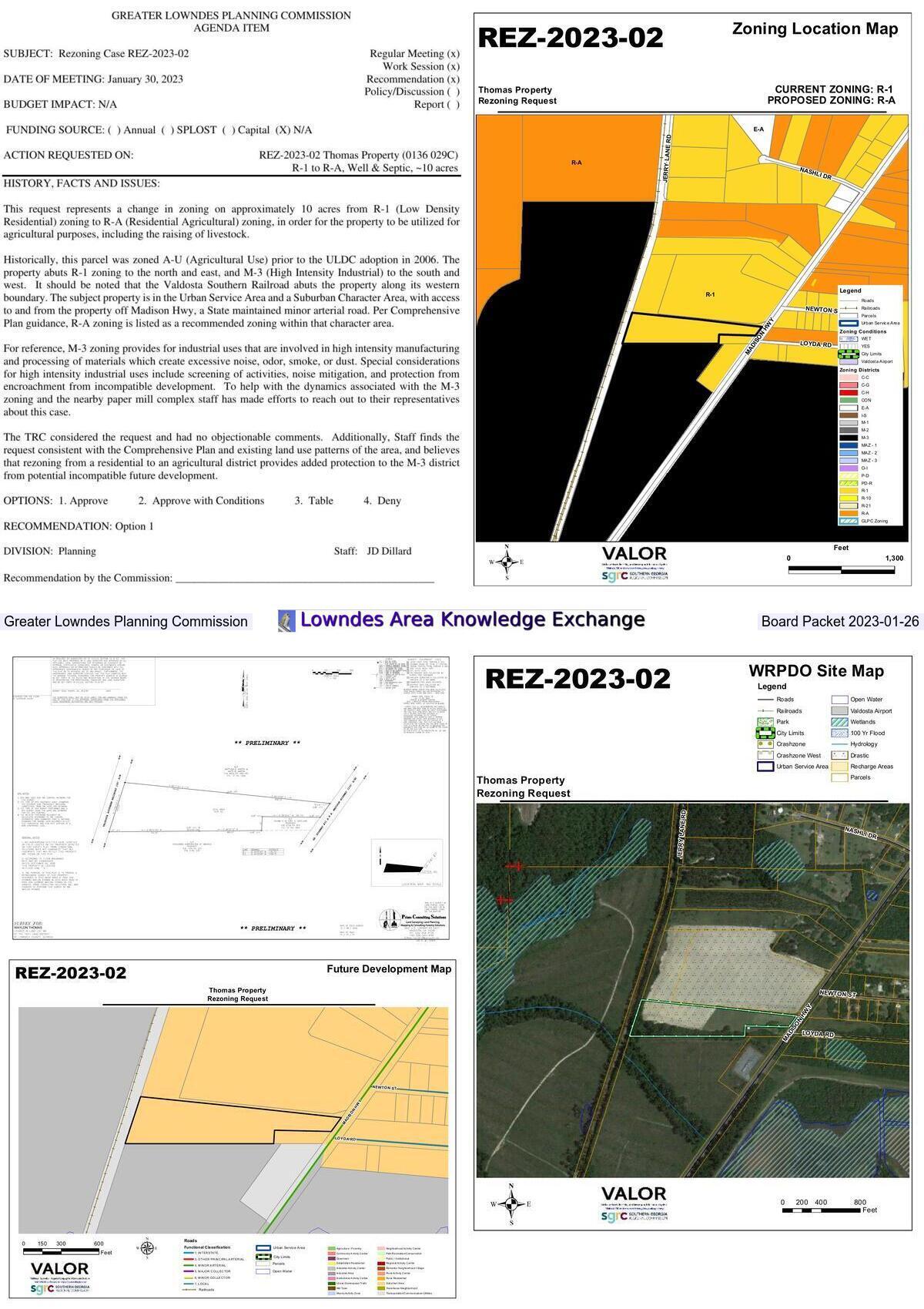 Packet materials for REZ-2023-02 Thomas Property