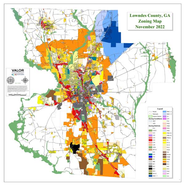 [Lowndes County, GA, Zoning Map, November 2022]