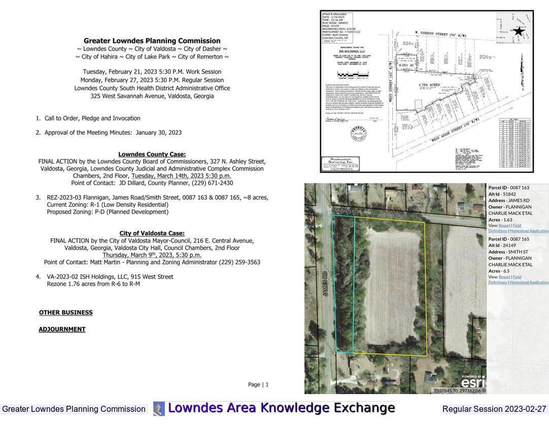 Valdosta and Lowndes County cases @ GLPC 2023-02-27