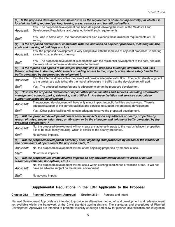 Planned Development Review Criteria