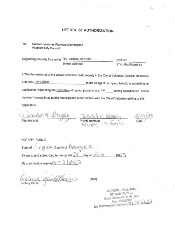 LETTER of AUTHORIZATION