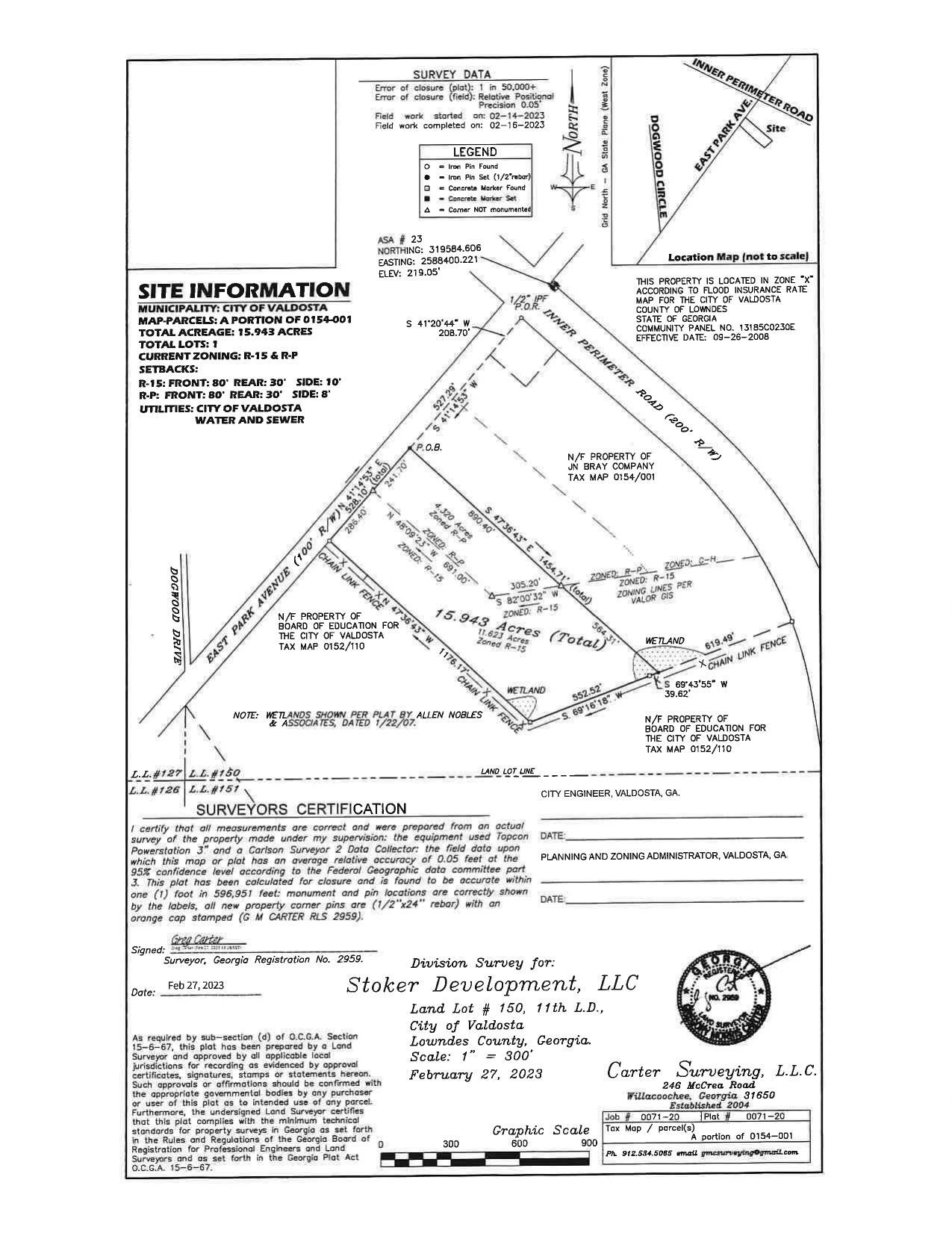 Division SURVEY Plat