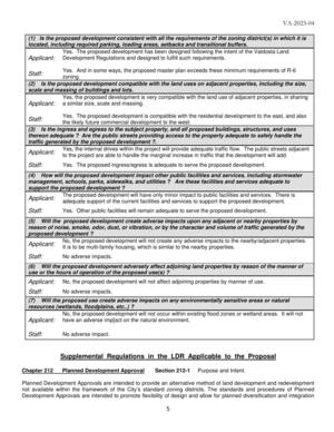 [Planned Development Review Criteria]