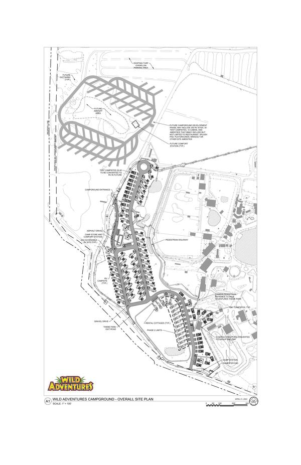WILD ADVENTURES CAMPGROUND - OVERALL SITE PLAN