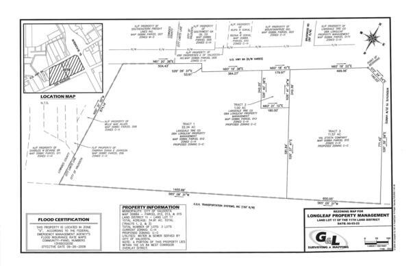 Rezoning Map for Longleaf Property Management