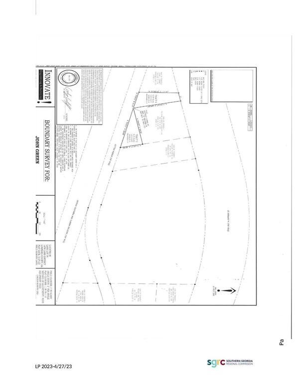 Boundary Survey for John Green with annotations