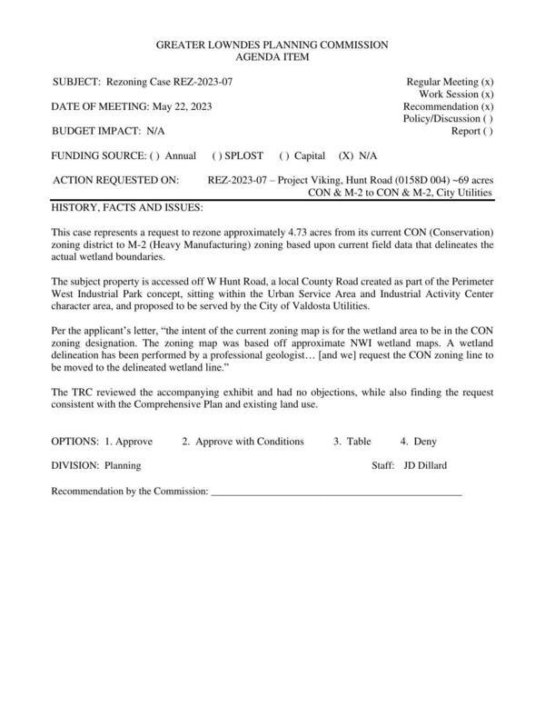 [“the intent of the current zoning map is for the wetland area to be in the CON zoning designation.