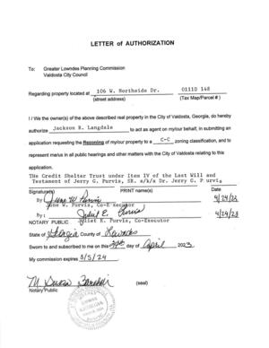 [LETTER of AUTHORIZATION]