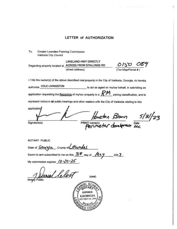 LETTER of AUTHORIZATION