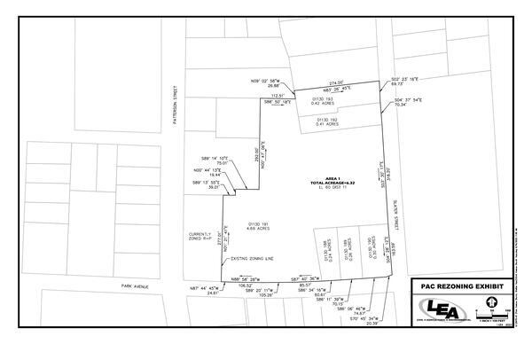 Map: PAC Rezoning Exhibit