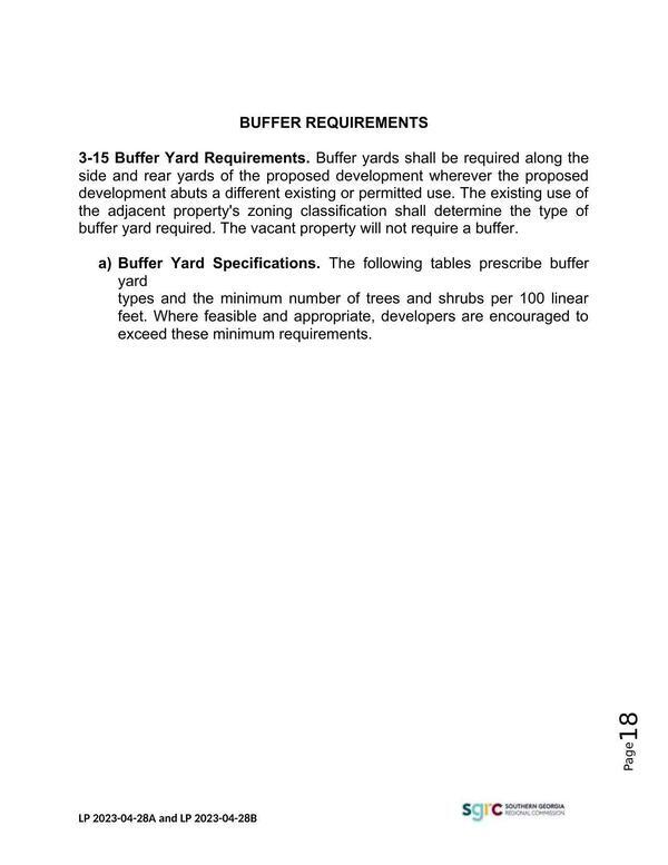 BUFFER REQUIREMENTS