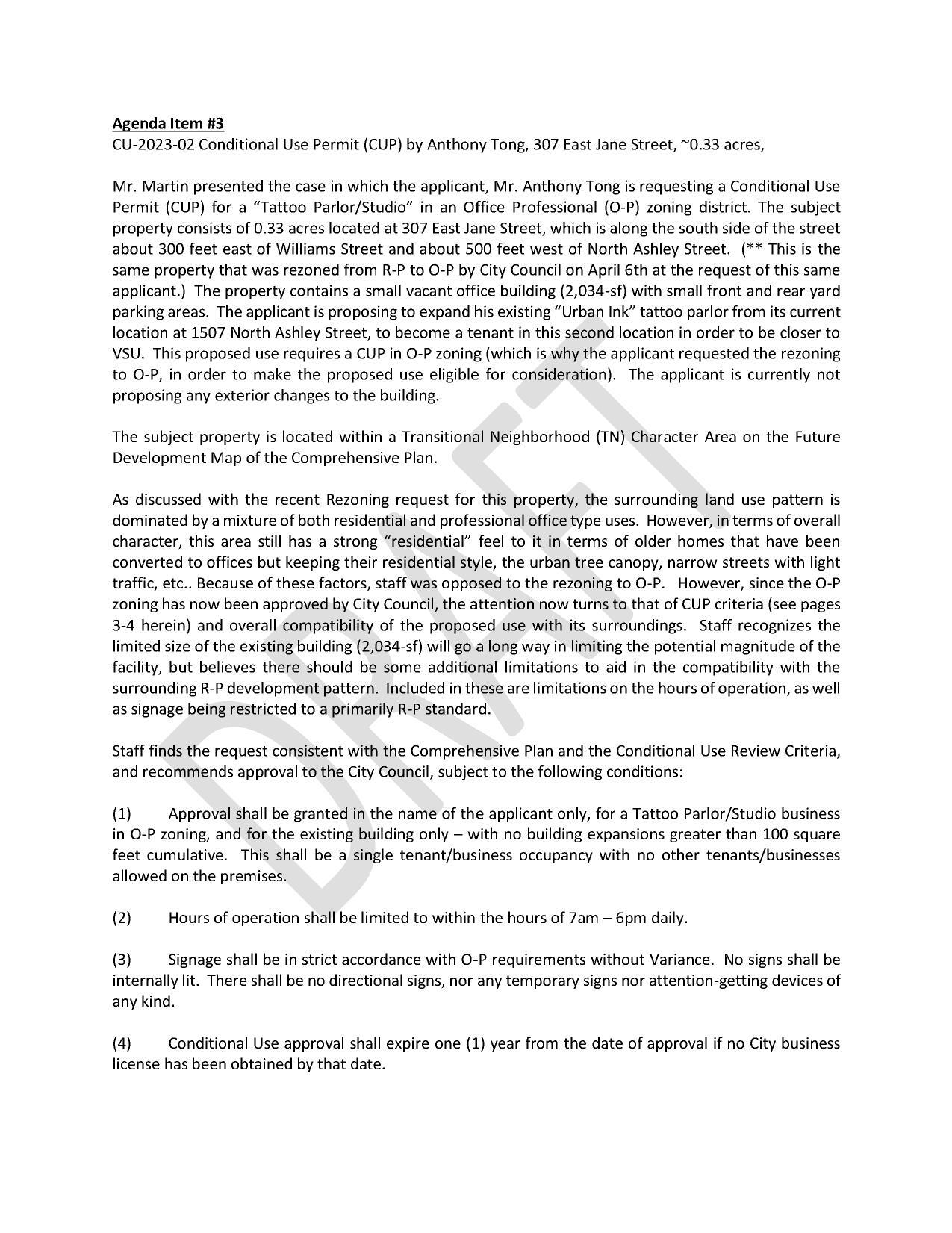 to O-P, in order to make the proposed use eligible for consideration). The applicant is currently not