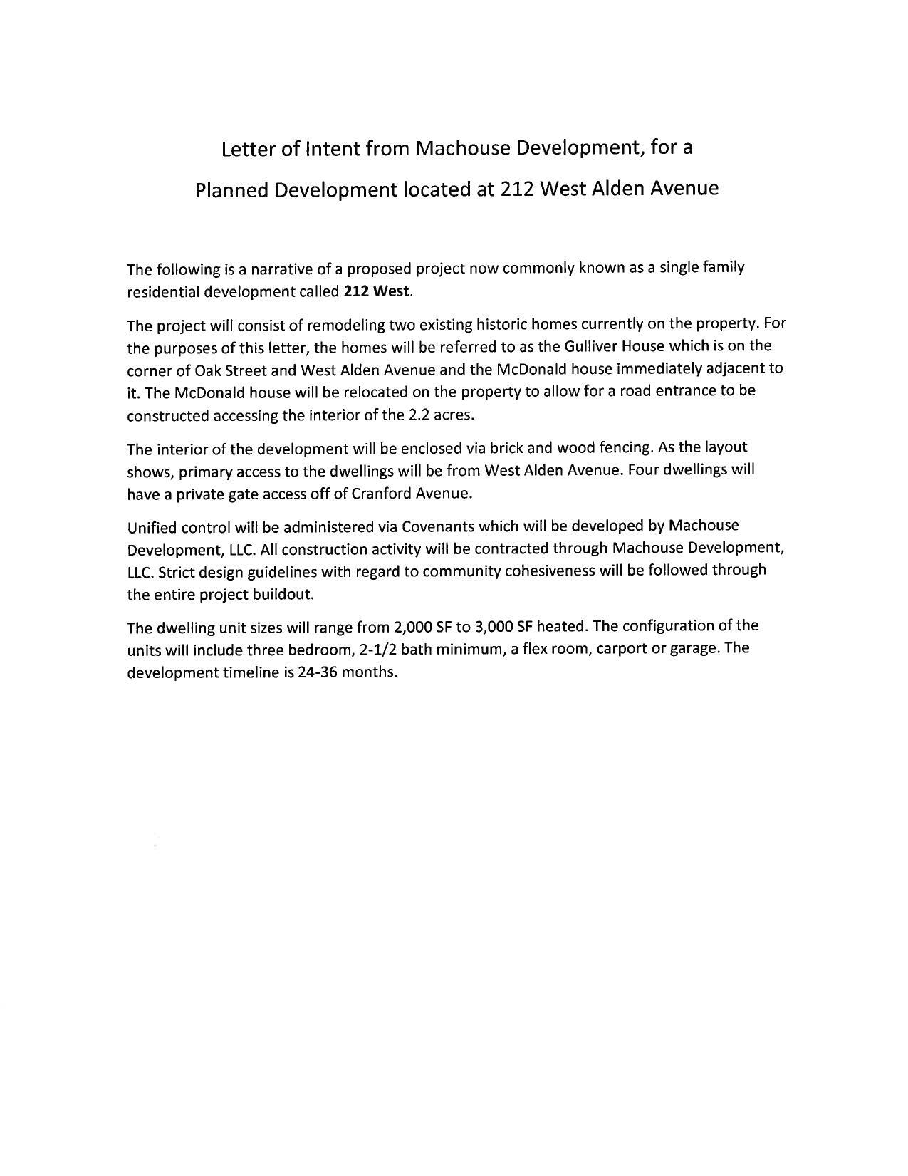 Letter of Intent