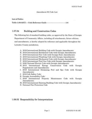 [Amendment #2 Code List (plain)]