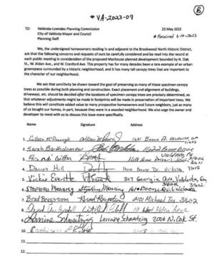 [Petition of concerns about Brookwood North District (2 of 2)]
