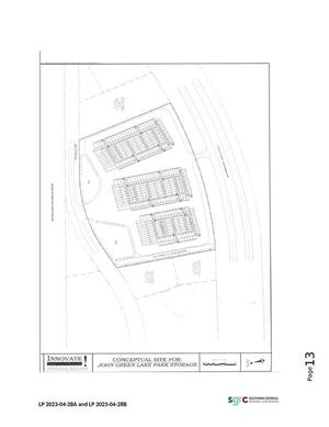 [Conceptual Site Plan for John Green Lake Park Storage]
