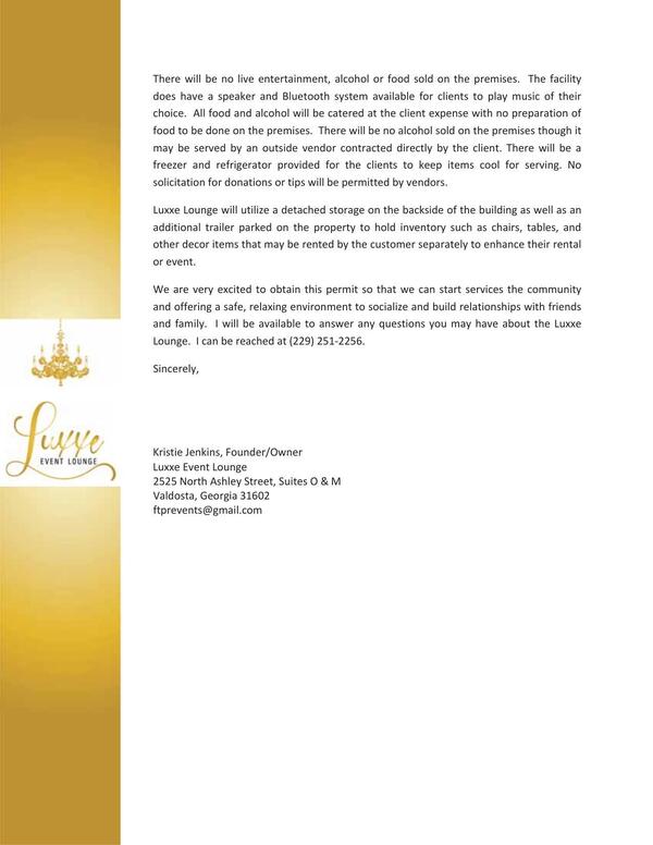 Letter of intent (2 of 2)