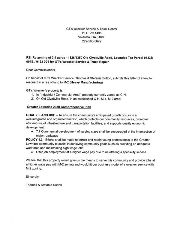 Letter of Intent