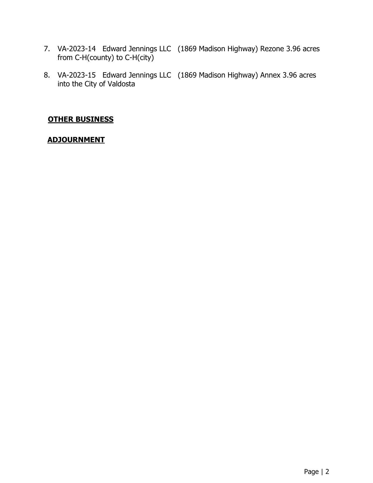 ADJOURNMENT