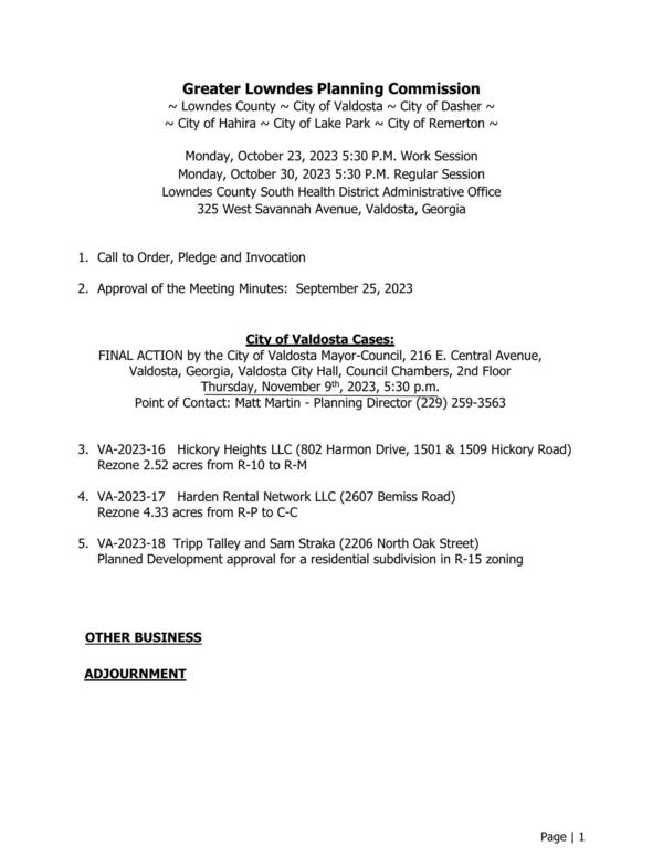 [Agenda]