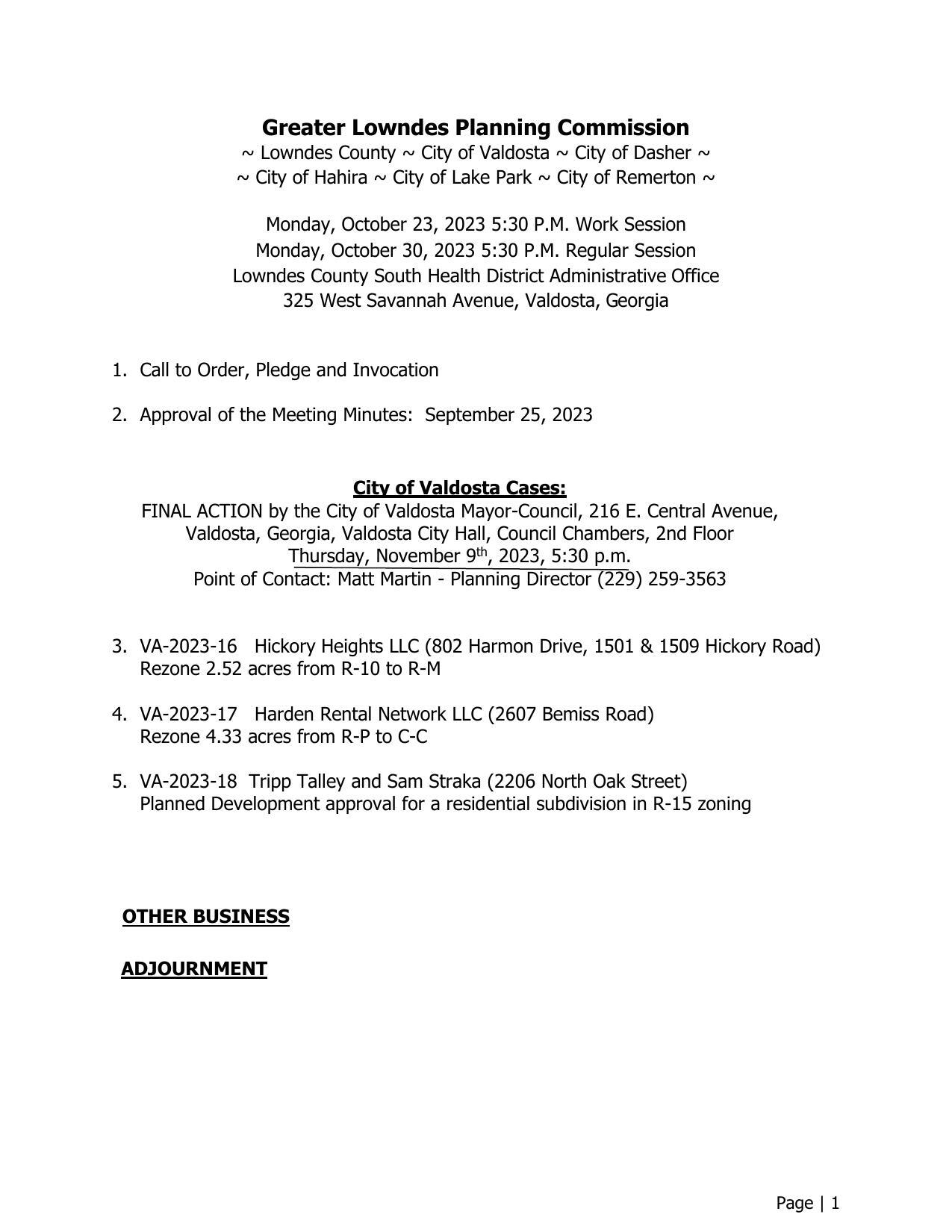 Agenda