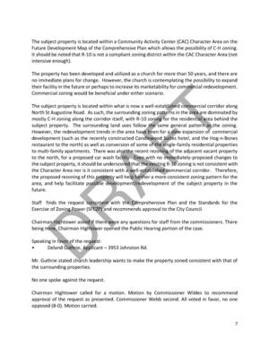 [Motion by Commissioner Wildes to recommend approval of the request as presented. Commissioner Webb second. All voted in favor, no one opposed (8-0). Motion carried.]