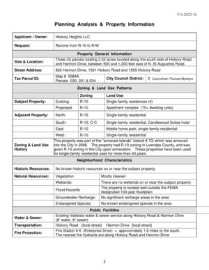 [Planning Analysis & Property Information]