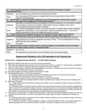 [Supplemental Standards of the LDR Applicable to the Proposed Use]