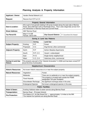 [Planning Analysis & Property Information]