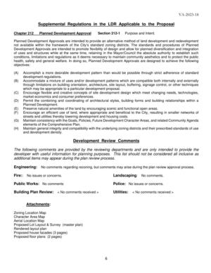 [Supplemental Regulations in the LDR Applicable to the Proposal]
