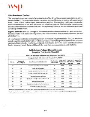 [Noise Results and Findings]